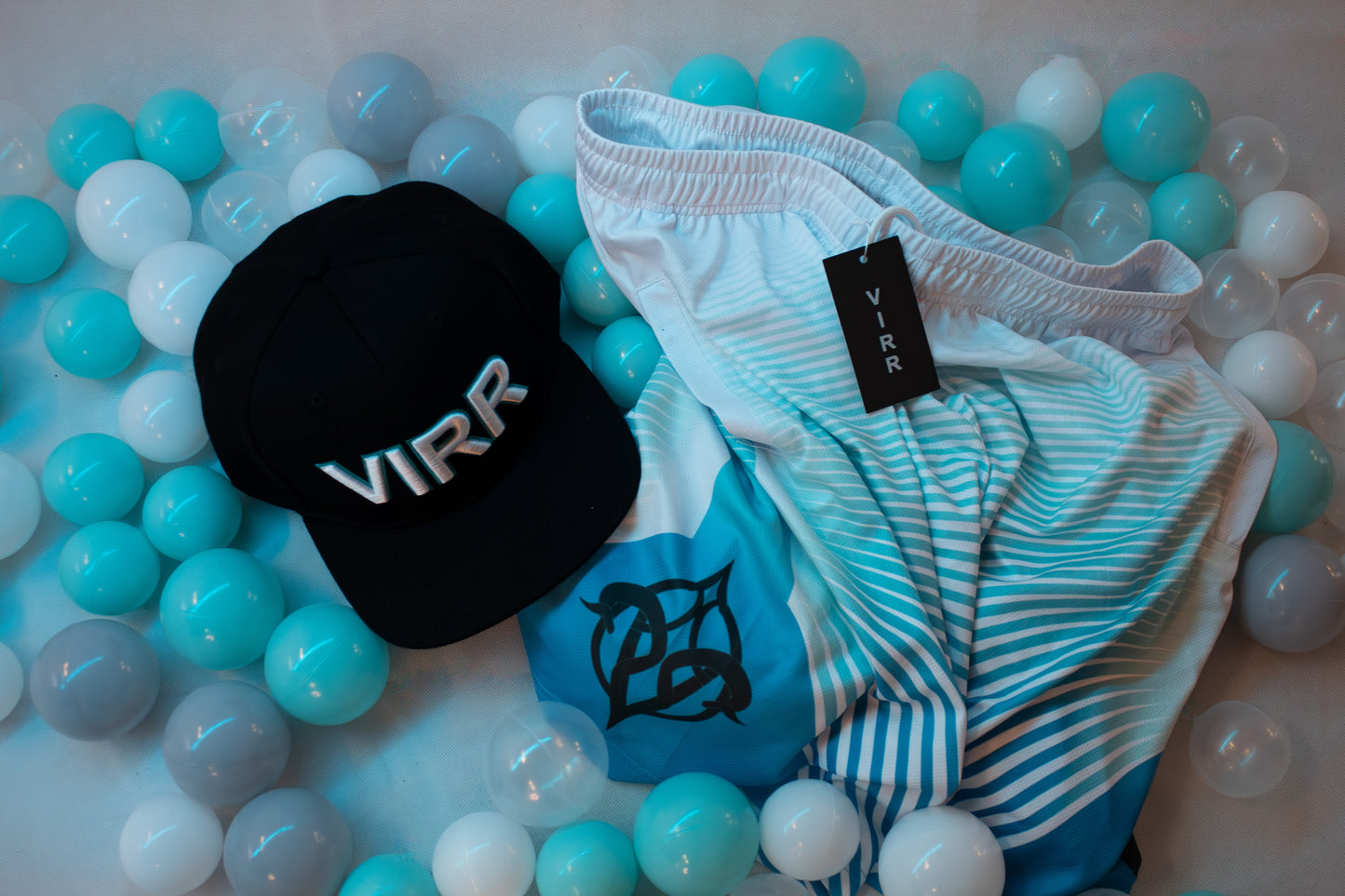 VIRR OG Basketball Shorts White/Turquoise
