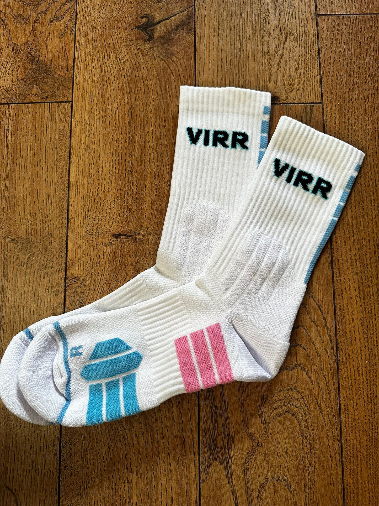 VIRR Performance Sports Socks White/Turquoise