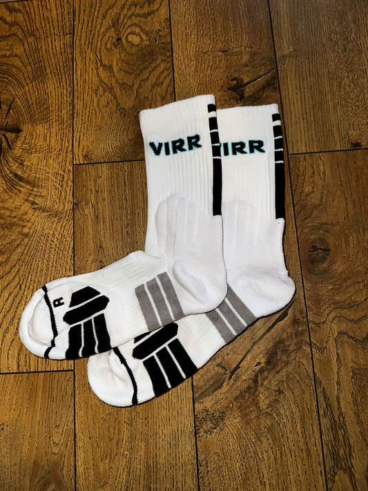 VIRR  Performance Sports Socks White/Grey
