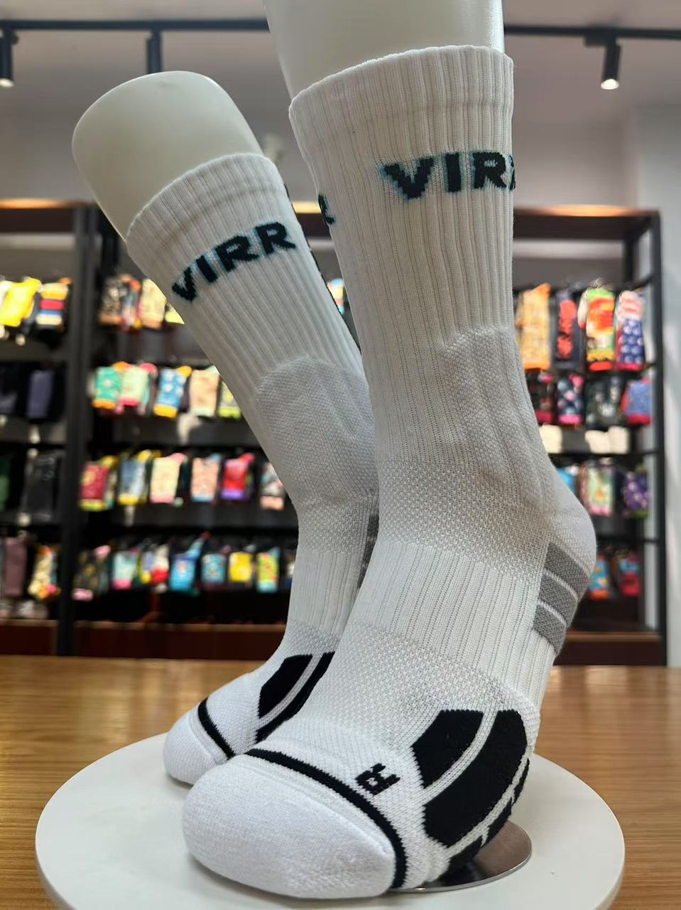 VIRR Performance Sports Socks Double Pack White/Grey