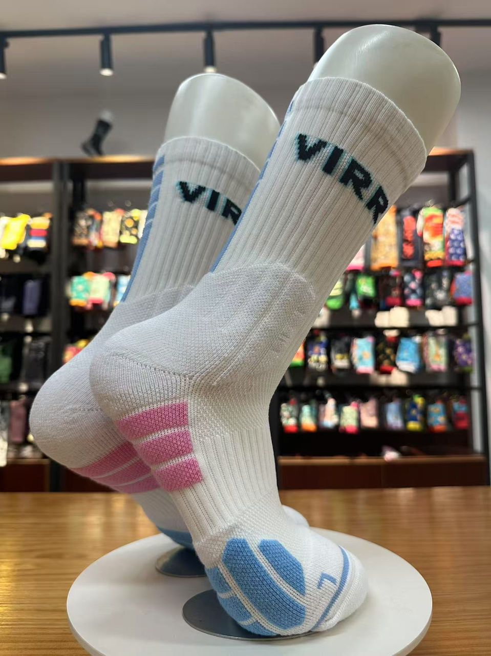 VIRR Performance Sports Socks White/Turquoise