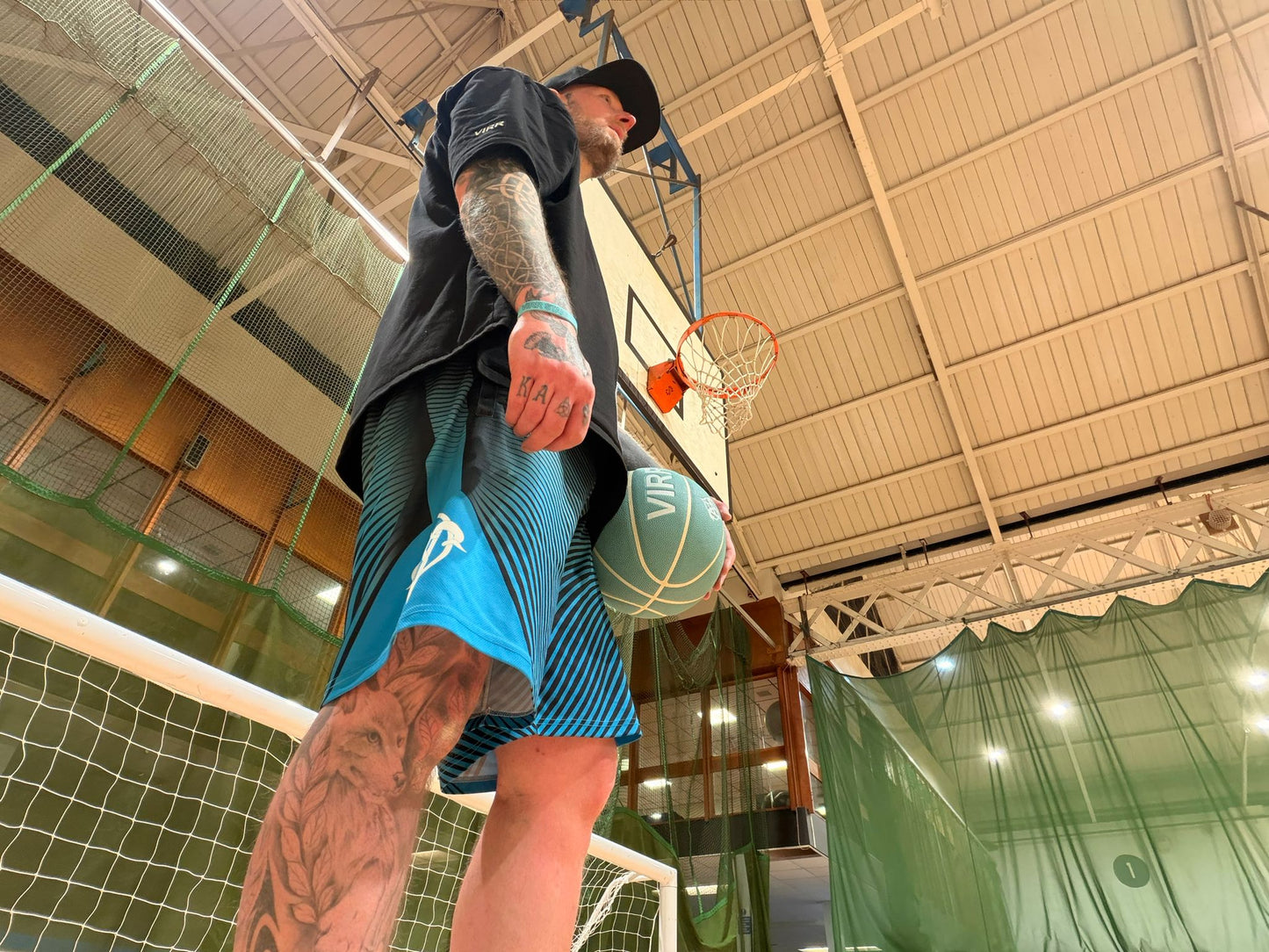 VIRR OG Basketball Shorts Black/Teal